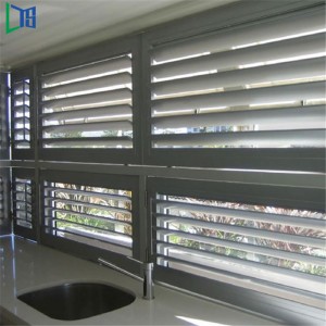 2019 Hot Sale Sikkerhed Luksus Jalousie Window Shutter Aluminium træluftede vinduer med as / Nz2208