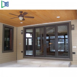 Hærdet glas skydedør aluminiumsramme hærdet glas indvendig dør med grill design