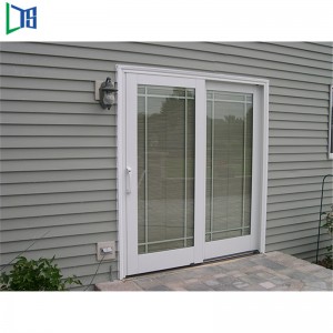 Dobbeltglas Aluminium skydedør Dobbelt sikkerhedsglasvinduer med As2047 og pulverlakering færdig