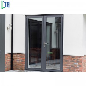 Dobbeltglaseret aluminiumglas Hængslet dør Design Have Swing Fransk dør Udvendige hængsler Dør