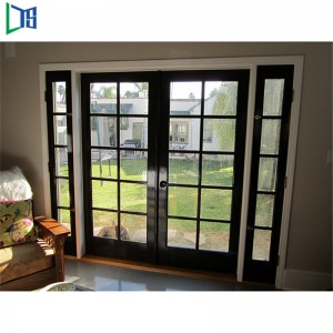 Aluminiumsglas gungedør design Malaysia Aluminium kabinet svingdør med dobbeltglas pulverlakering eller trækorn færdig