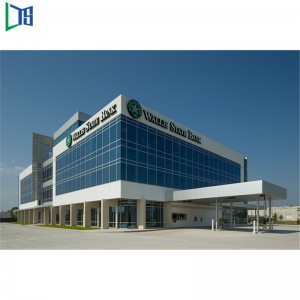Kommerciel Morden Building Exterior Aluminium Panel Aluminium Frame Glasgardin med dobbeltvindue