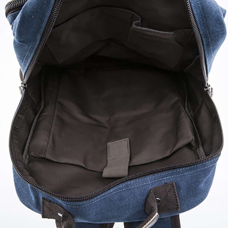 17SC-6570M Multi farver 15 års miljøvenlig holdbar, afslappet dagpakke mænd almindelig bomuld lærred rygsæk