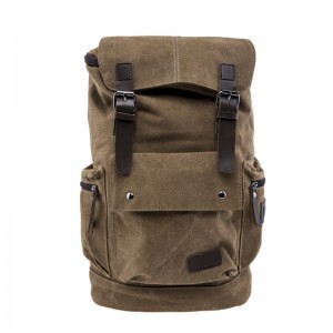 17SC-6572M fabrik direkte muitiple farver miljøvenlig holdbar afslappet Vintage lærred Casual Daypack Laptop rygsæk