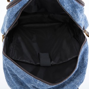 18SC-6940D Vintage Crazy Horse ægte læder Camo rygsæk lærred rygsæk engros til mænd