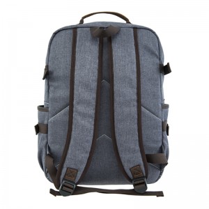 18SC-6890D VARMT SALG design Læder trim lærred rygsæk vintage bagpack rygsæk guangzhou koreansk rygsæk til teenagere