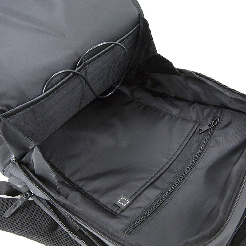 19SA-7840M Ny ankomst PU med nylon Vandtæt laptop rygsæk 15 tommer laptop rygsæk med USB-opladning