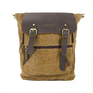 19SC-7909D lynlås lynlås computer rum læder klap lærred herre rygsæk