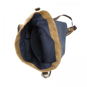 19SC-7909D lynlås lynlås computer rum læder klap lærred herre rygsæk