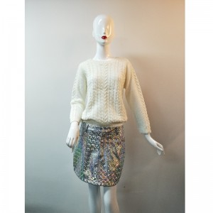 DAMES HVIDSTREJE SWEATER RLWS0020F