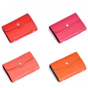 HD0827 - Customizable ægte læder visitkort holder ID-kortærme