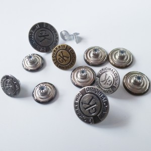 Brugerdefineret modetryk, rund metalsknap til jeans 10