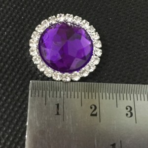 mode dekorative forskellige farver rundt flad ryg rhinestone akryl krystalknap 12
