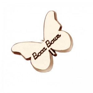 Mode sommerfuglknap design beklædningsgenstand metal guld skaft knap til tuck kam 13