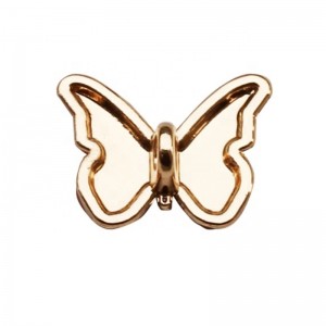 Mode sommerfuglknap design beklædningsgenstand metal guld skaft knap til tuck kam 13