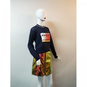 DARK-BLÅ PRINT SWEATER RLWS0041F