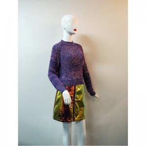 PURPLE CREW HOOK SWEATER RLWS0050F