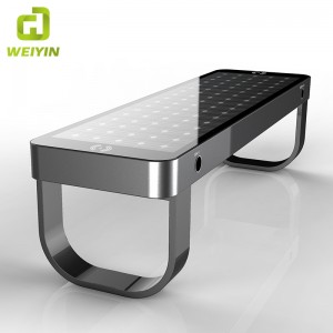 Nyeste stil Solar Smart City Furniture Patio Bench til opladning af telefoner
