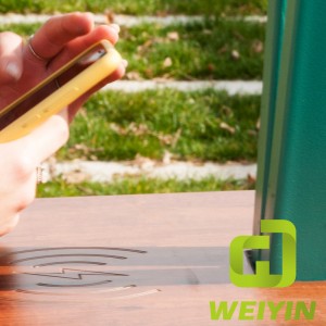 Minimalistisk design Smart solcelledrevet USB-mobiltelefonopladestation til samfund og parker