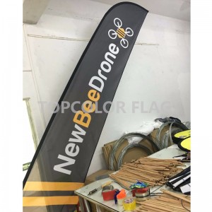 Brugerdefineret design udendørs billige bladflagg