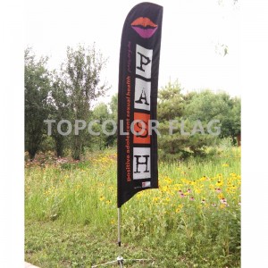 Fjer Flag Annoncer Polyester Flying Beach Banner Flag