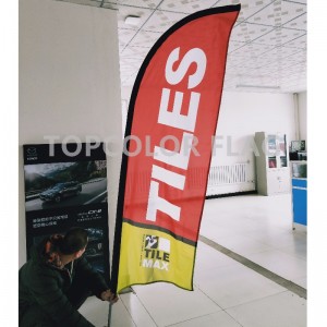 Engros 16ft strandfjerflagg i høj kvalitet med fleksibel stang