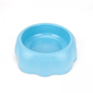 blomsterformet hvede-halm kæledyr skål, kæledyr retter, kattehund mad skål