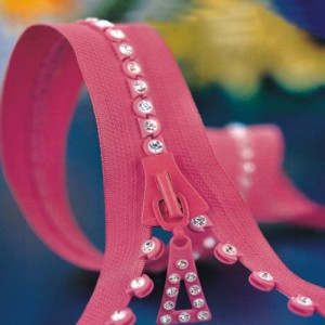 Rhinsten lynlås i høj kvalitet til jakke 8