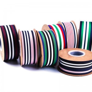 4 # brugerdefineret 40 mm varmeoverførselsudskrivning tricolor grosgrain stripe bånd til beklædning