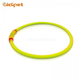 Hund blinkende Led krave Blødt TPR-materiale USB Genopladelig Superlys Led Hund krave skåret i forskellige størrelser, så de passer til hvalpe