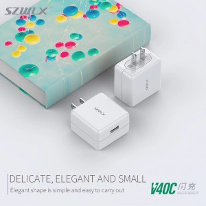 WEX - V40C OPPO VOOC flash opladningsadapter, væg oplader, rejselader