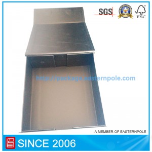 Sort luksusmagnetforsegling sammenfoldelig papirkasse