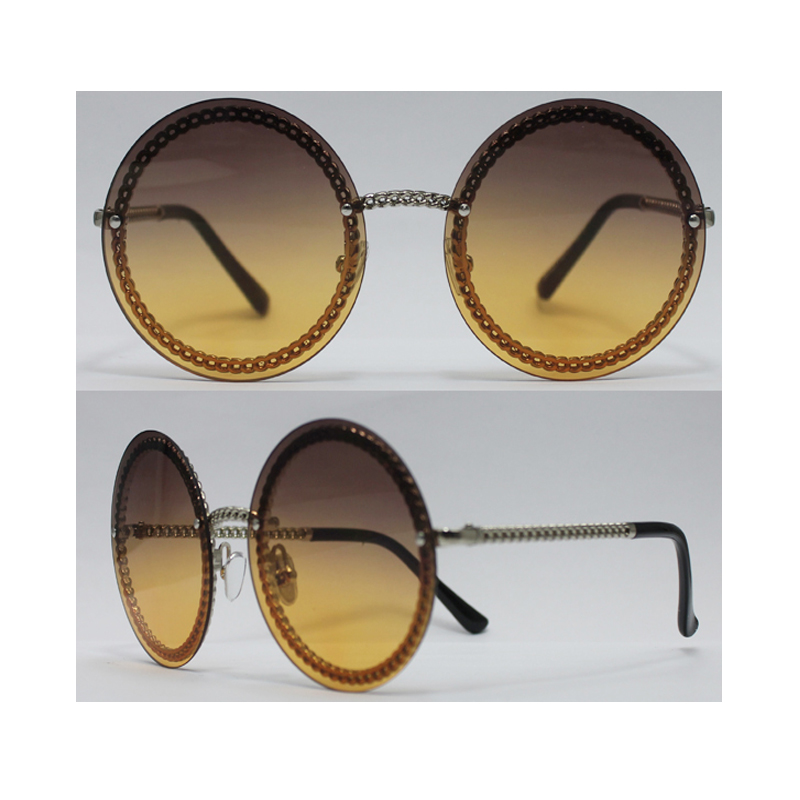 Unisex Metal Solbriller med Metal Frame, UV 400 Beskyttelseslinser, OEM Orders er velkomne