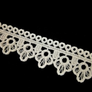 Top kvalitet mælk silke blonder 2,1 cm polyester kniplinger Guipure blonder trim