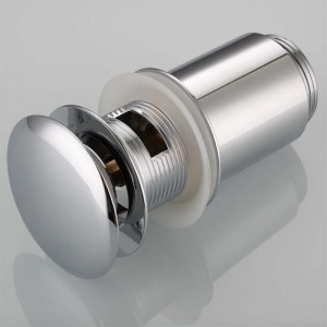 Messingforkromet klikklap pop-up affald til bassinet