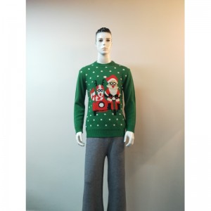 GRØNN CARTOON PRINT SWEATER RLMS0034F