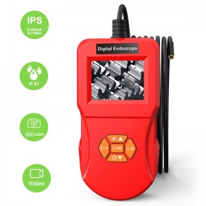 USB-endoskop med 4,3in skærmvisning Borescope-inspektion 1080P HD slangekamera 8 lysdioder multifunktionelt endoskop til maskine