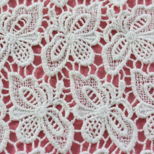 Nyt bomuld italiensk blonder stof smukke vandopløselige sommerfuglestoffer til tøj