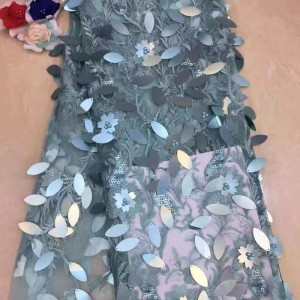 Billig paljette og beaded stof til Asien tøj brudekjole stof