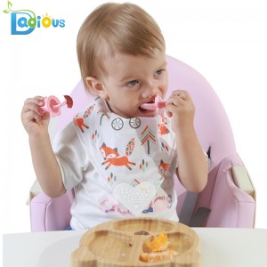 2019 nye produkter Babyfodring Første ske og gaffelsæt Træningsredskaber Babyske selvfodring