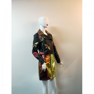 BRODERING PU-JAKKE RLWPJ0008N