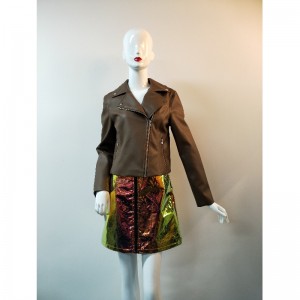 BROWN PU BIKERJakke RLWPJ0016N