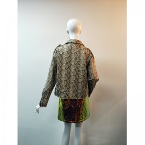 BROWN SERPENTINE PU JAKKE RLWPJ0024N