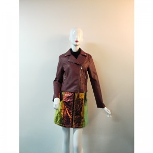 BURGUNDY PU BIKERJakke RLWPJ0027N