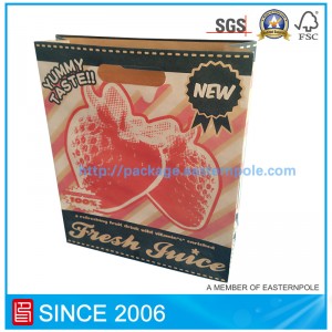 Brun genbrugspapirpose med dysehåndtaget