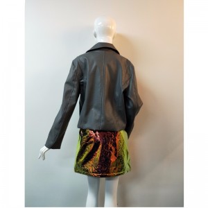 SVART PU BIKERJakke RLWPJ0014N