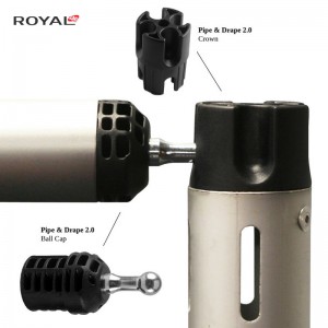 Pipe And Drape 2.0 Justerbar lodret 3 stykker