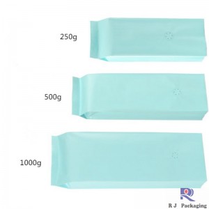 Engroshandel Side Guset Valove Matte eller gloss Aluminum folie Coffee Bag 2500g 1000g
