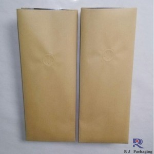 Almindeligt sølv og buketsæk med ventil til kaffe