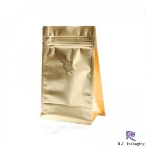 special quad forsegle box bottom taske med E -zip og ventil til kaffe te